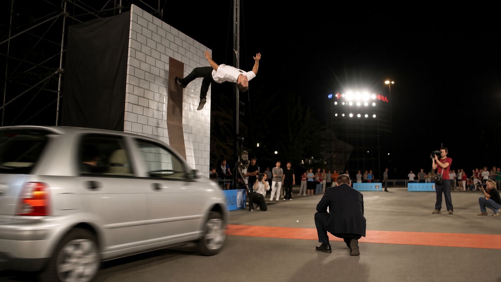 Chase breaks world record for farthest backflip from a wall out in China